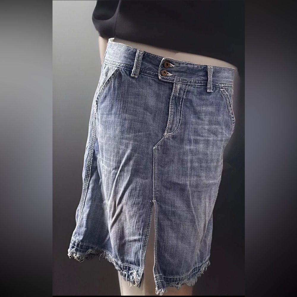 AG ADRIANO GOLDSCHMIED ‘The Obsession’ Premium Denim Jean Skirt Retail $210.
